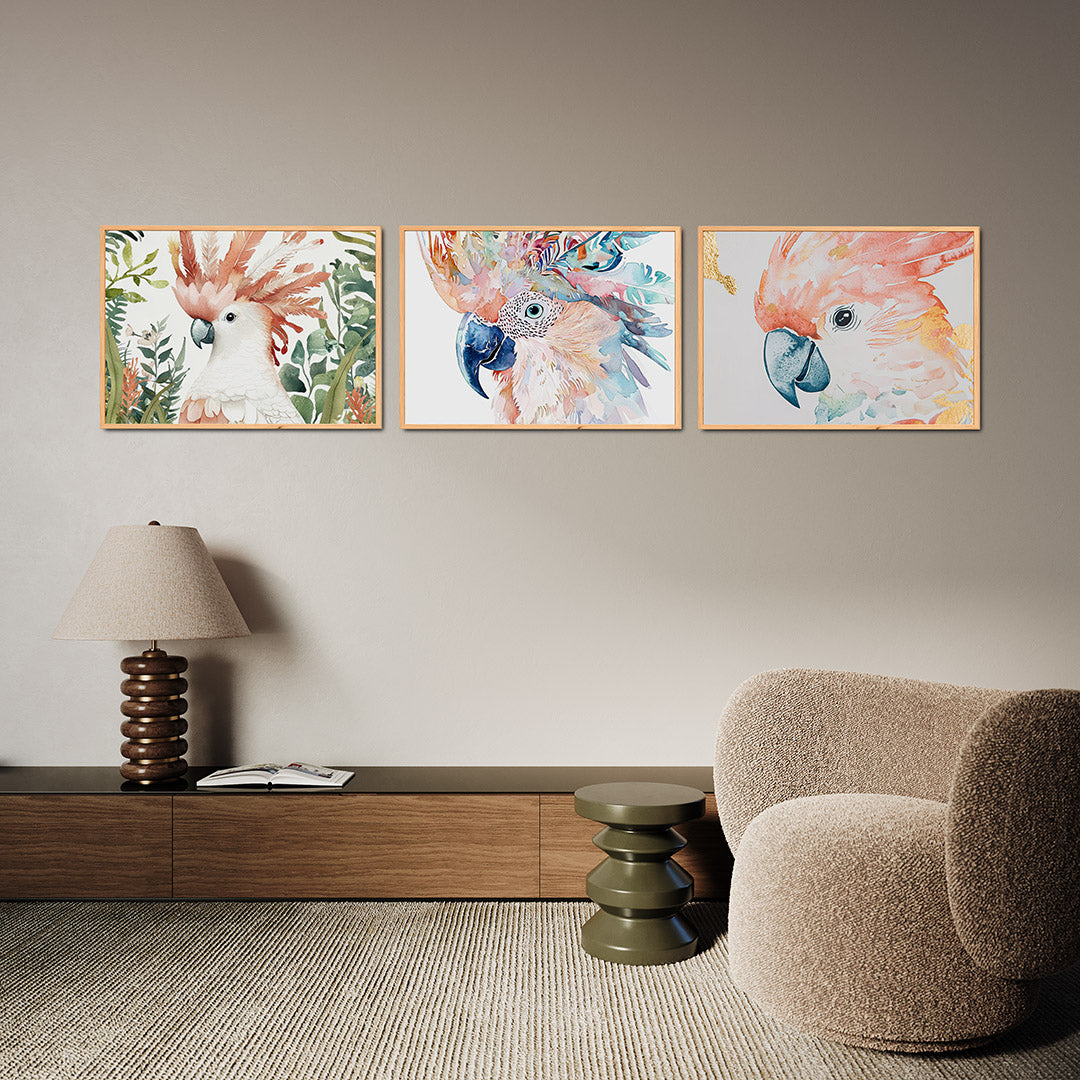 Vogel en bladeren Posterset