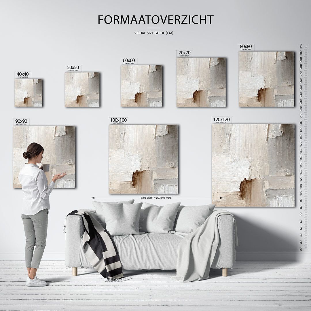 Textuur in neutrale tinten Kunstwerk