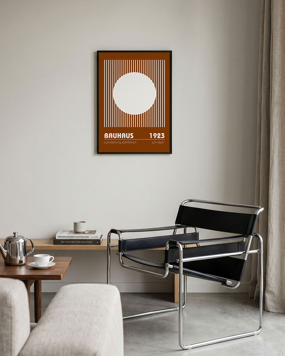 Lijnen en cirkel Poster