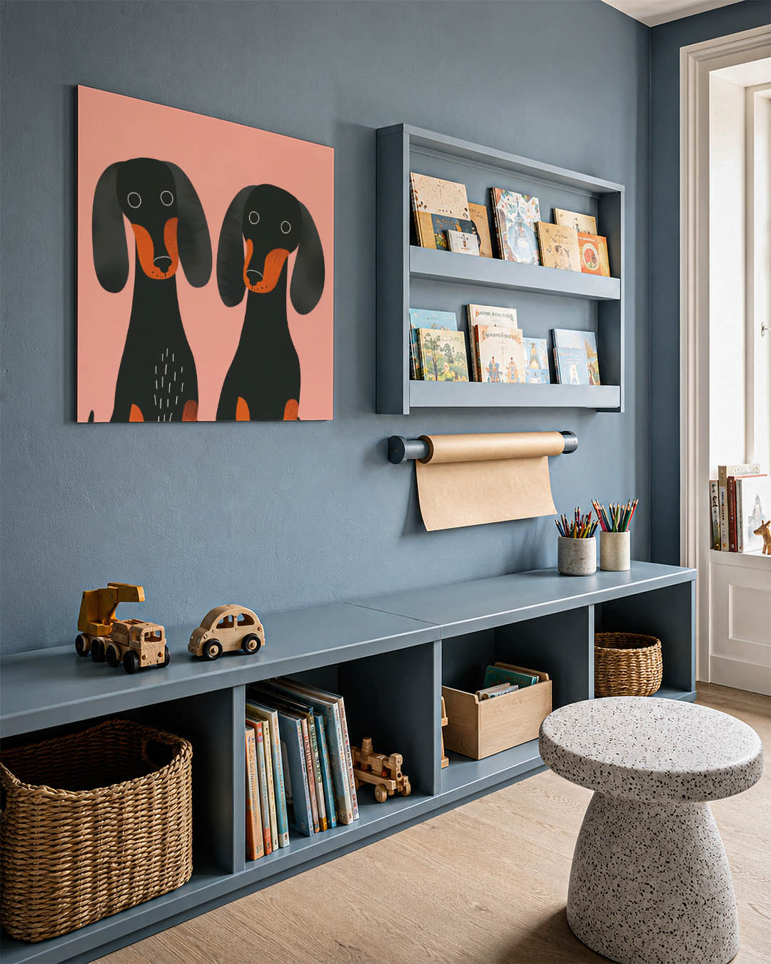 Honden illustratie Kunstwerk