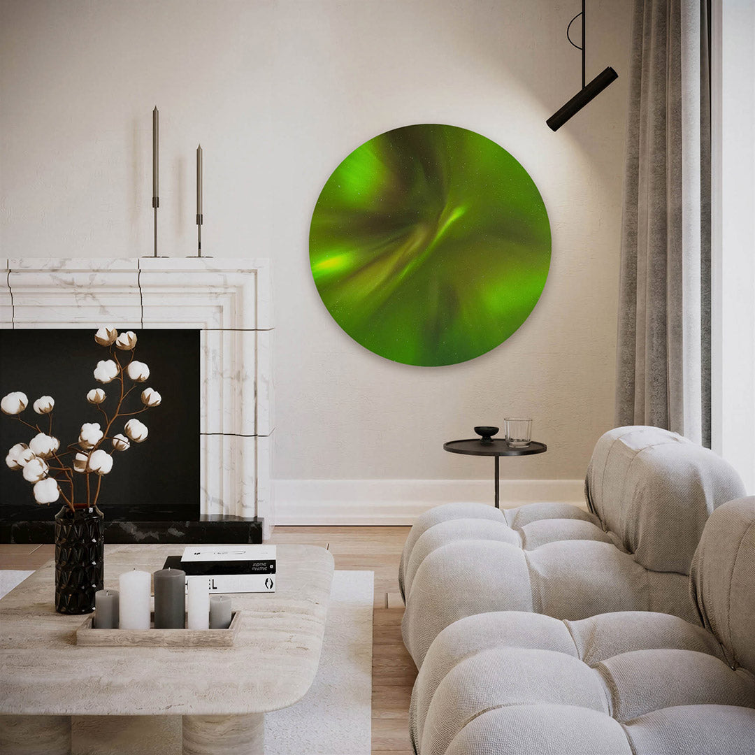 Groene lichtstralen Muurcirkel