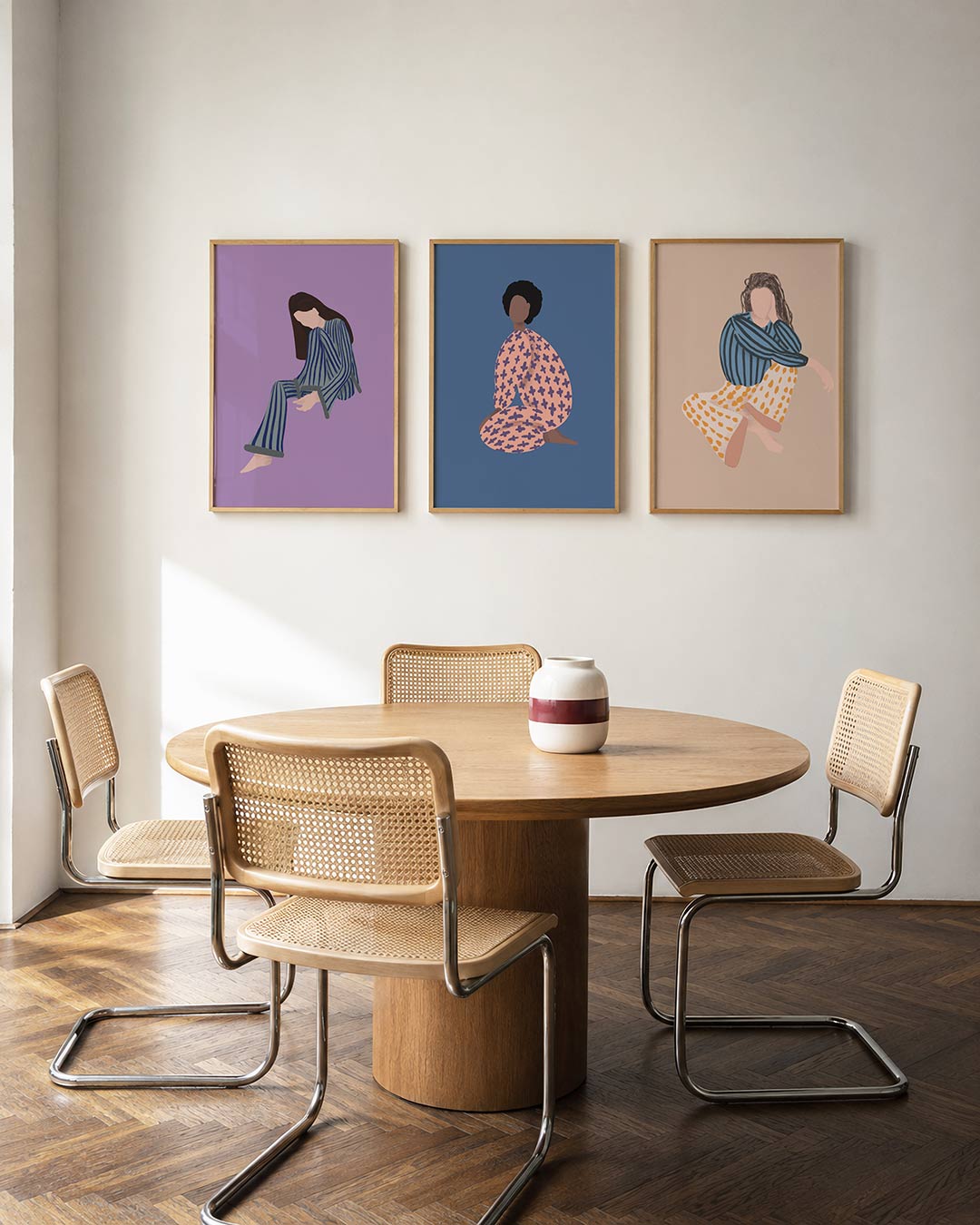 Gestreepte vormen Posterset