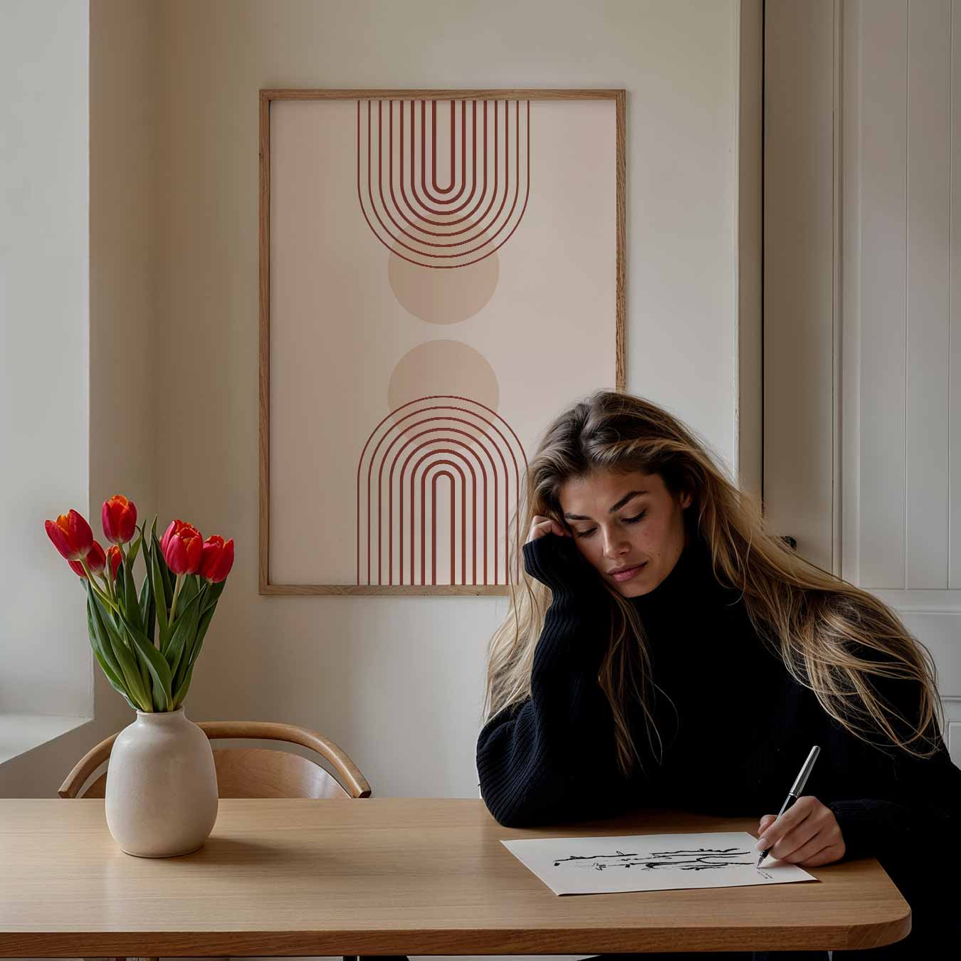 Kunstzinnige Boog en Cirkel Poster-WallArtistic