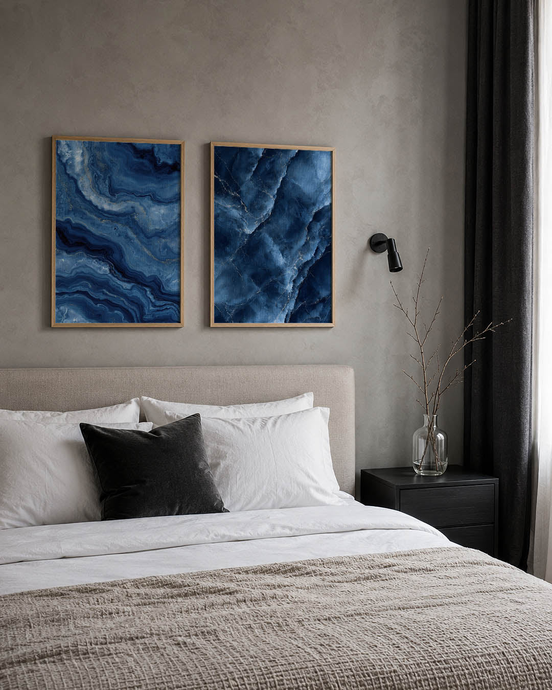 Golvend blauw Posterset