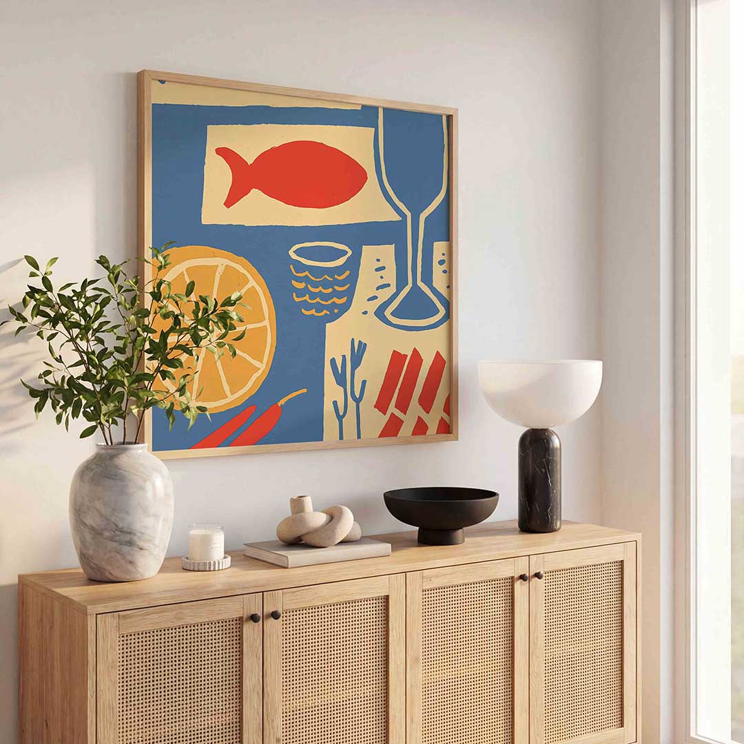 Vis en citrus Poster
