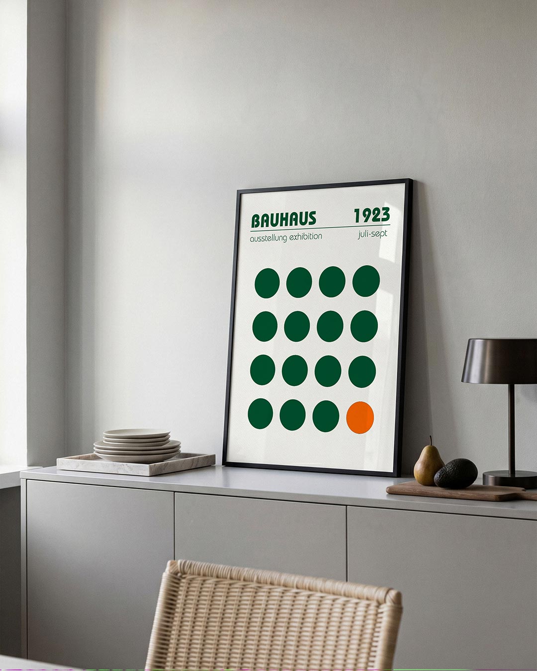 Cirkelpatroon en contrast Poster