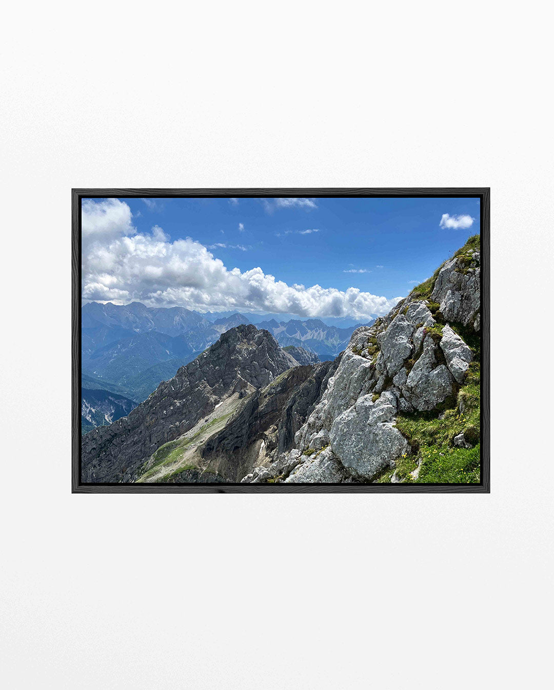 Berglandschap met wolken Kunstwerk