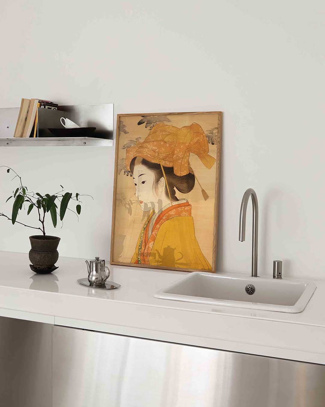 Vrouw met traditionele kleding Poster