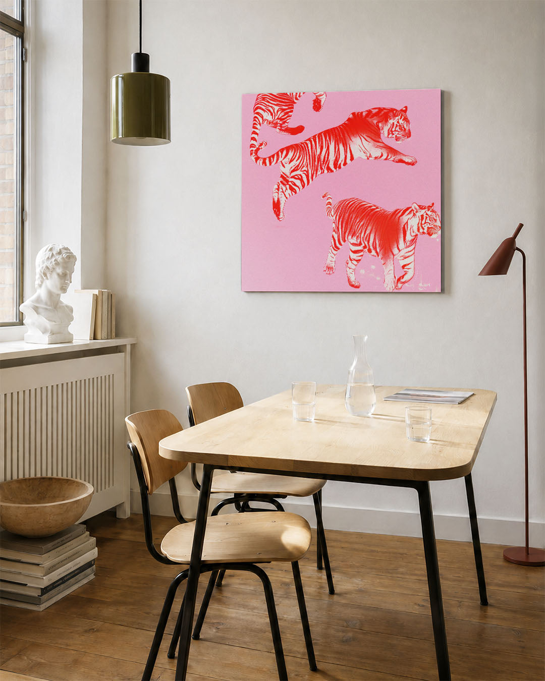 Dynamische tijgers Kunstwerk