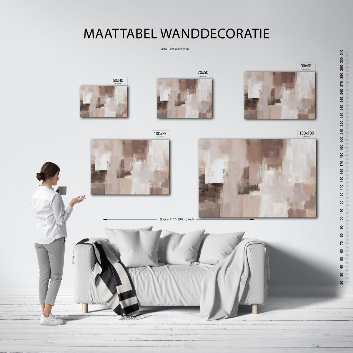 Zachte geometrische vormen Kunstwerk