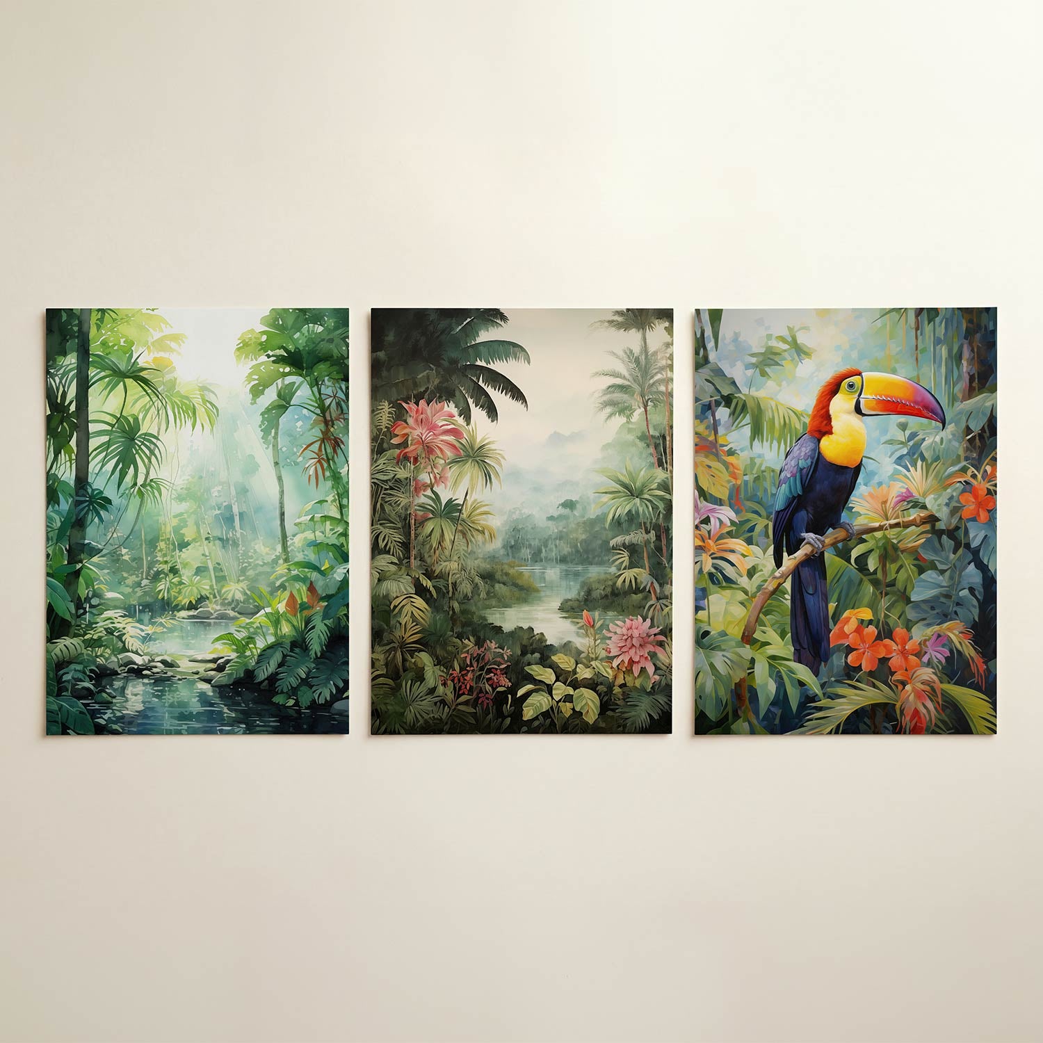 Groene jungle harmonie Posterset