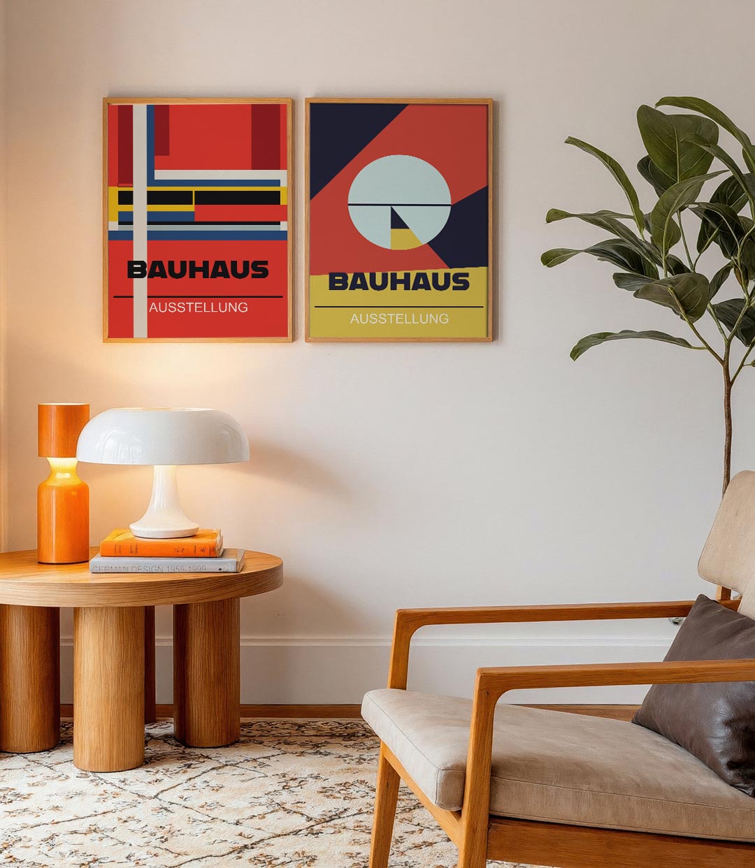 Kleurrijke vlakverdeling Posterset