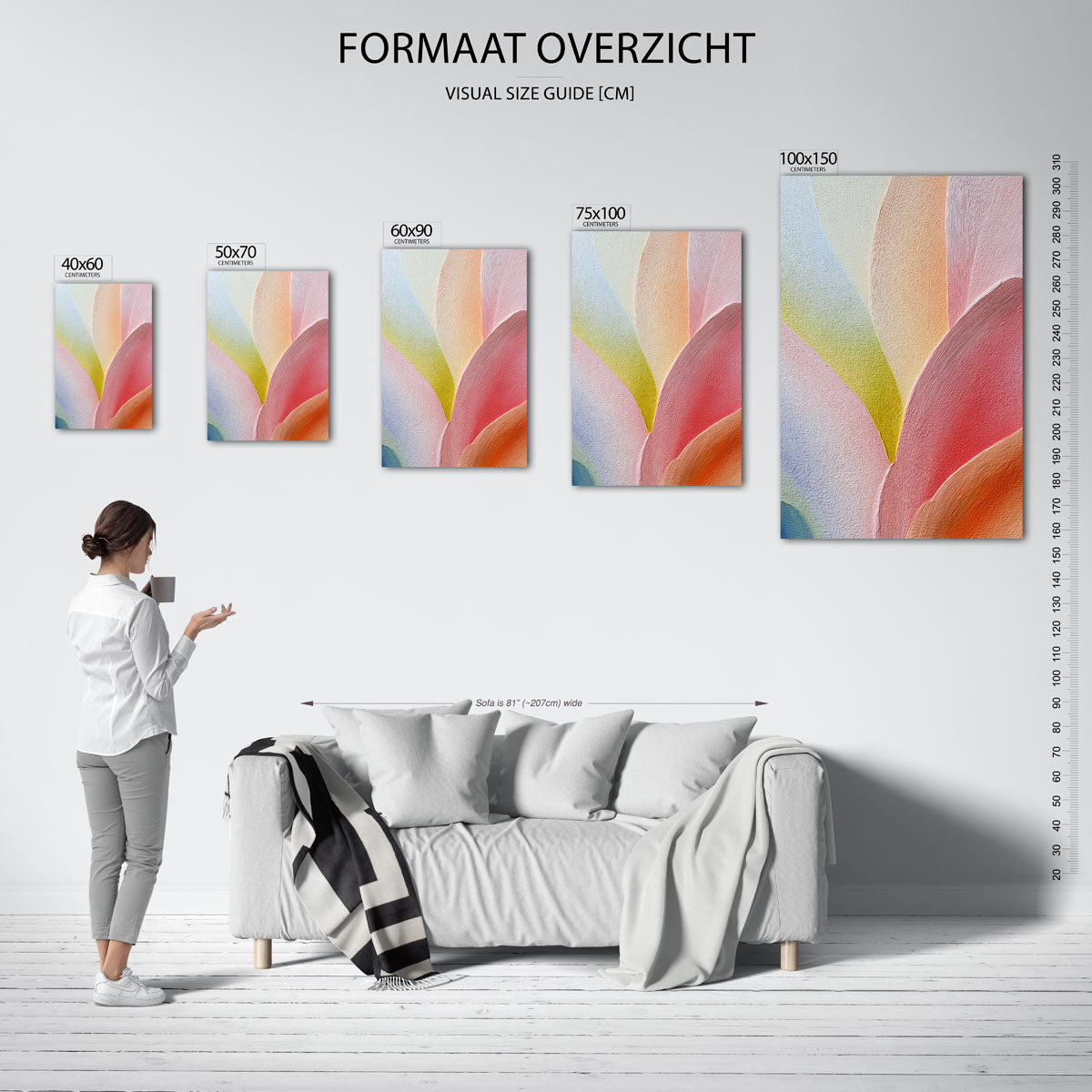 Kleurrijke vormen Kunstwerk