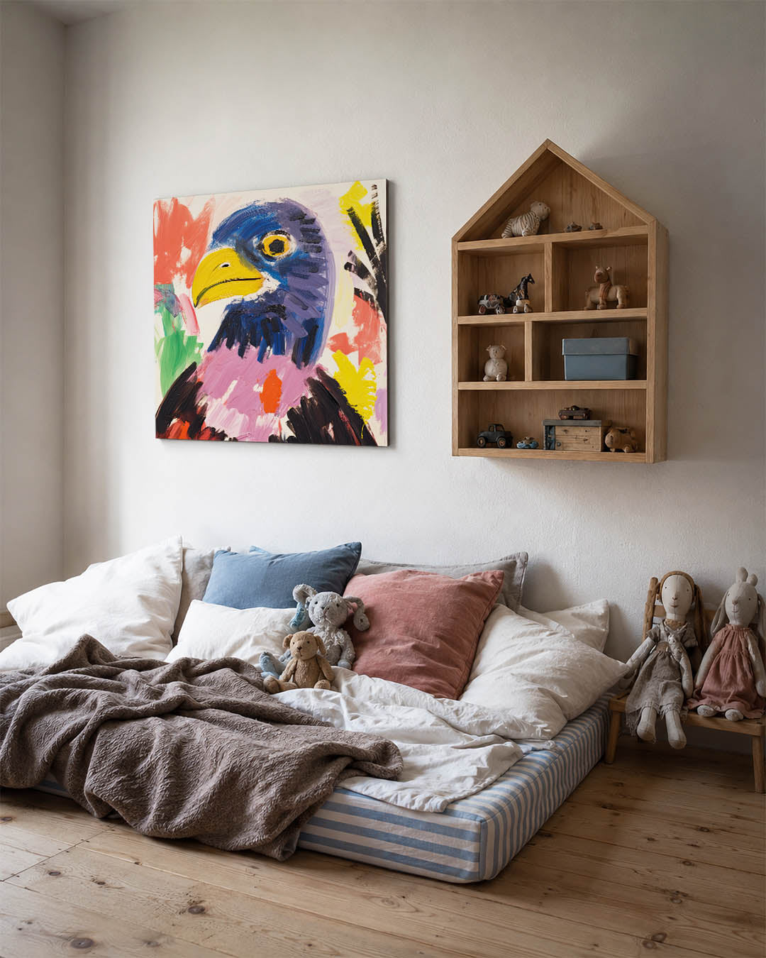Kleurrijke vogel Kunstwerk