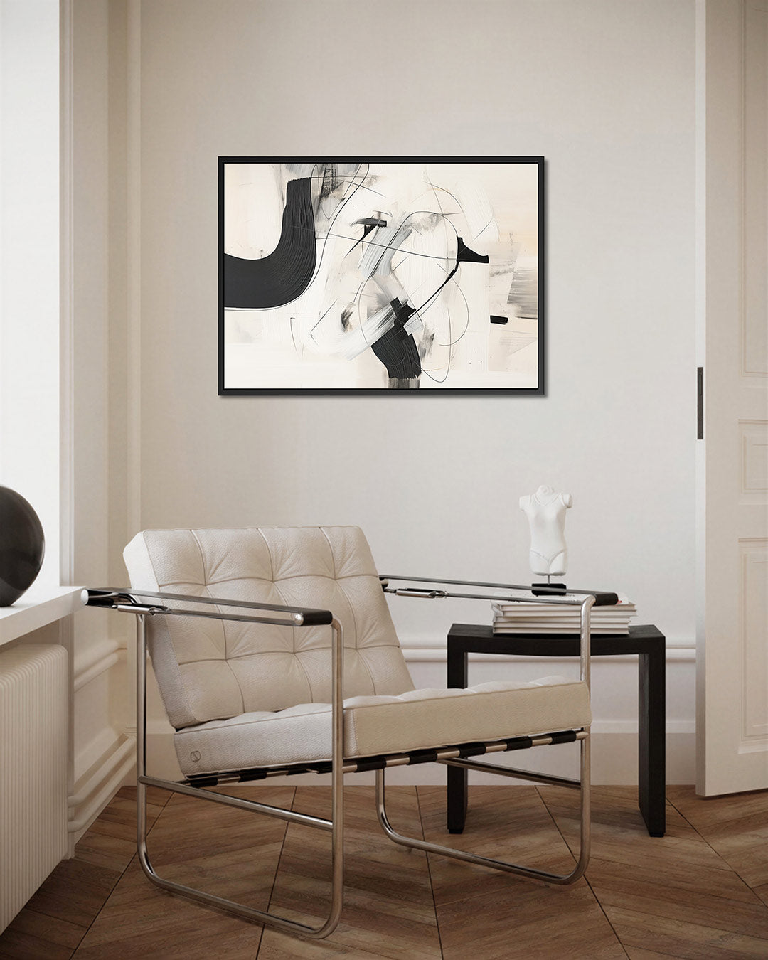 Dynamische lijnen compositie Kunstwerk