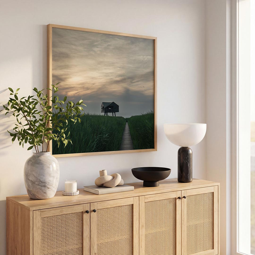 Rustieke houten hut Poster