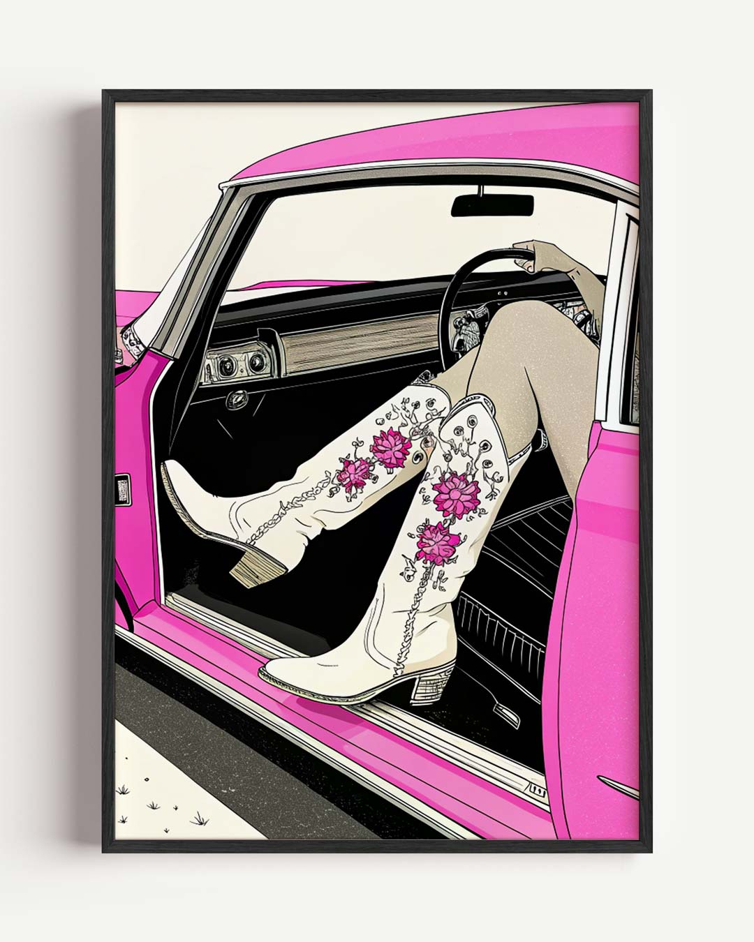 Stijlvolle Retro Roadtrip Poster-WallArtistic