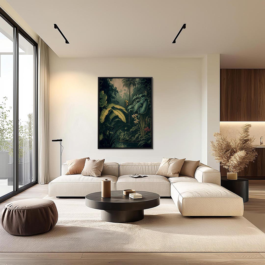 Weelderige jungle scène Kunstwerk