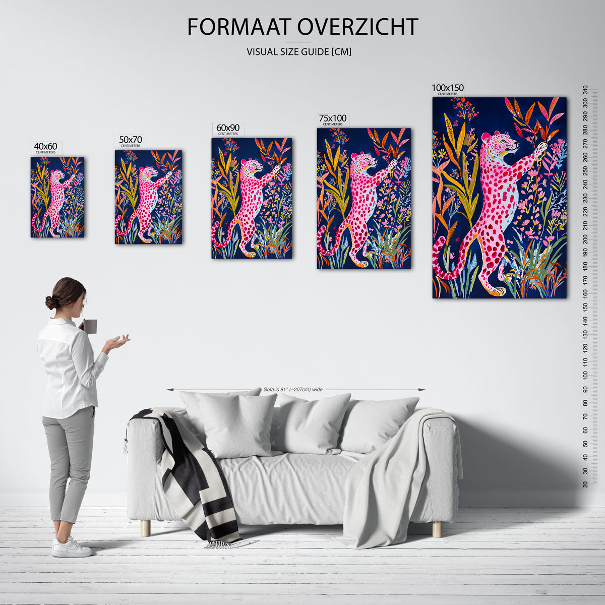 Kleurrijke dierentuin Kunstwerk