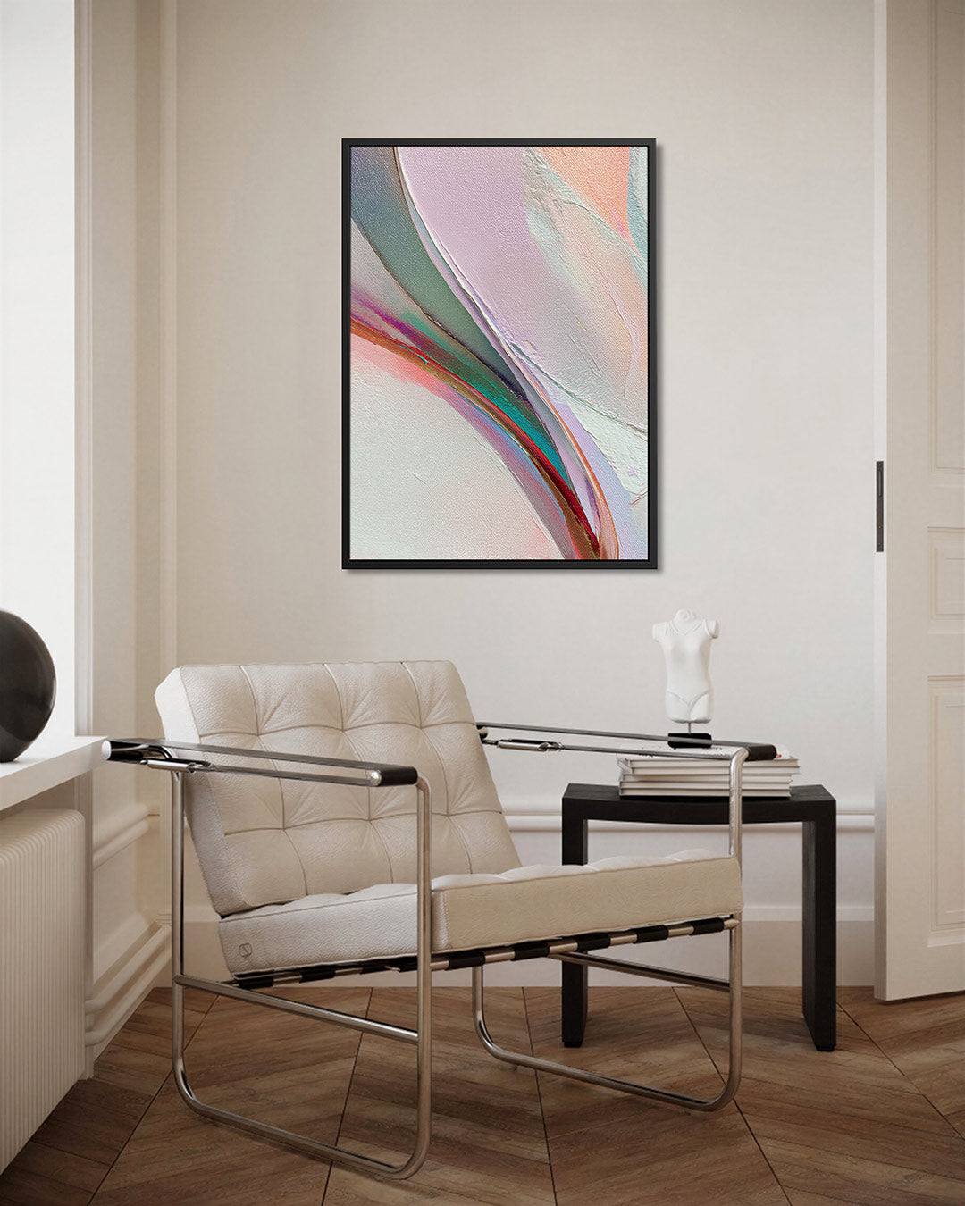 Vloeiende kleurencompositie Kunstwerk