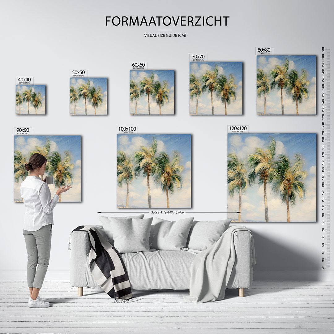Tropische palmen Kunstwerk
