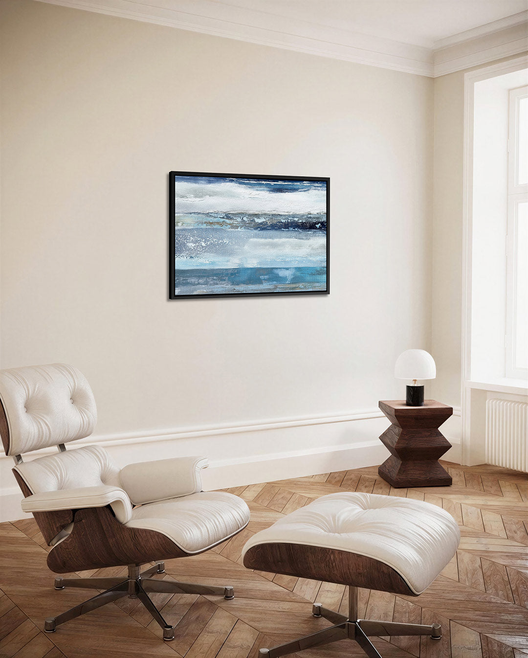 Luchtige blauwe horizont Kunstwerk