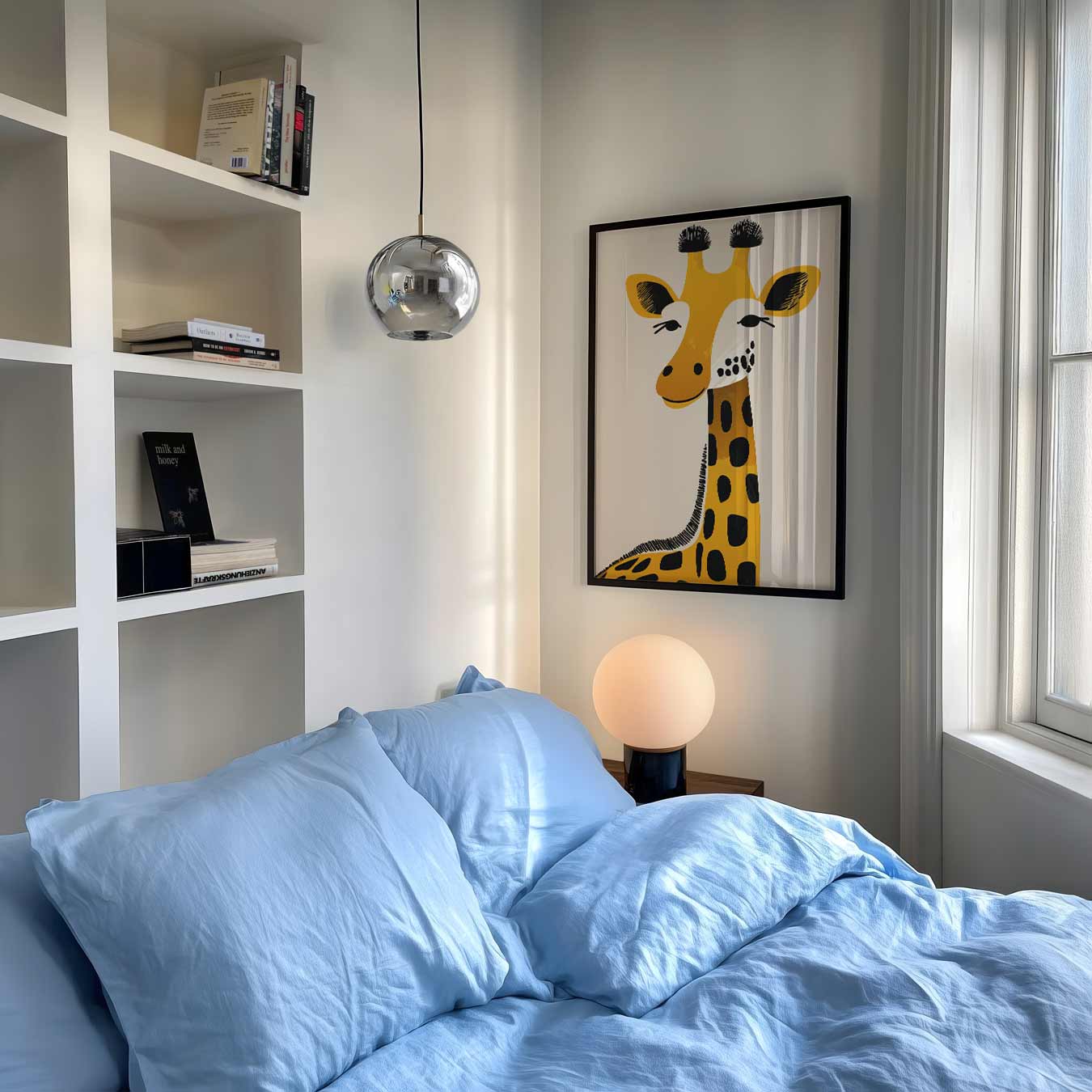 Schattige Giraf Illustratie Poster-WallArtistic