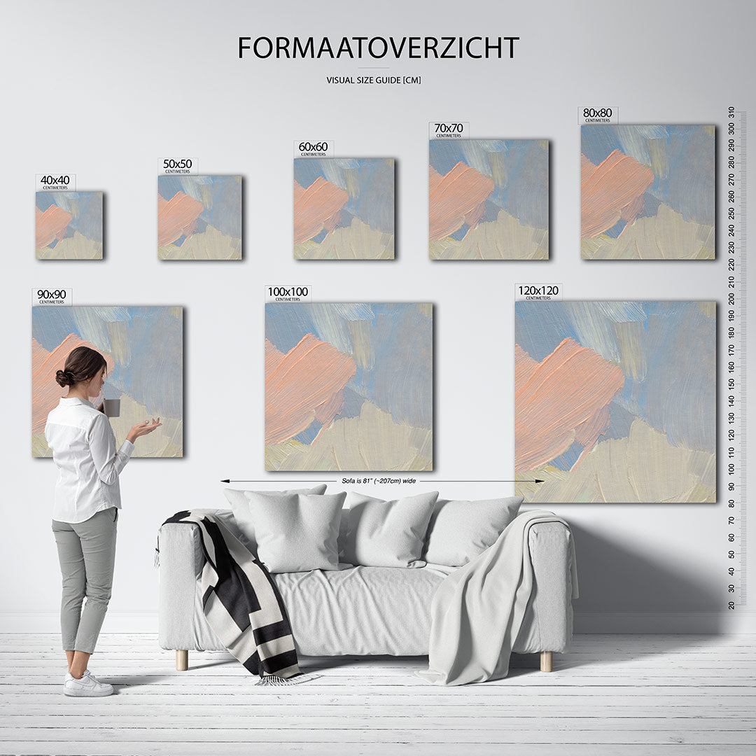 Zachte kleuren harmonie Kunstwerk
