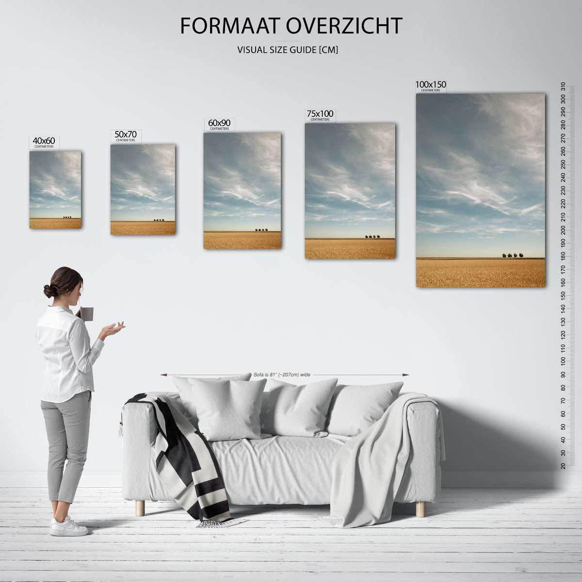 Rustig landschap Kunstwerk