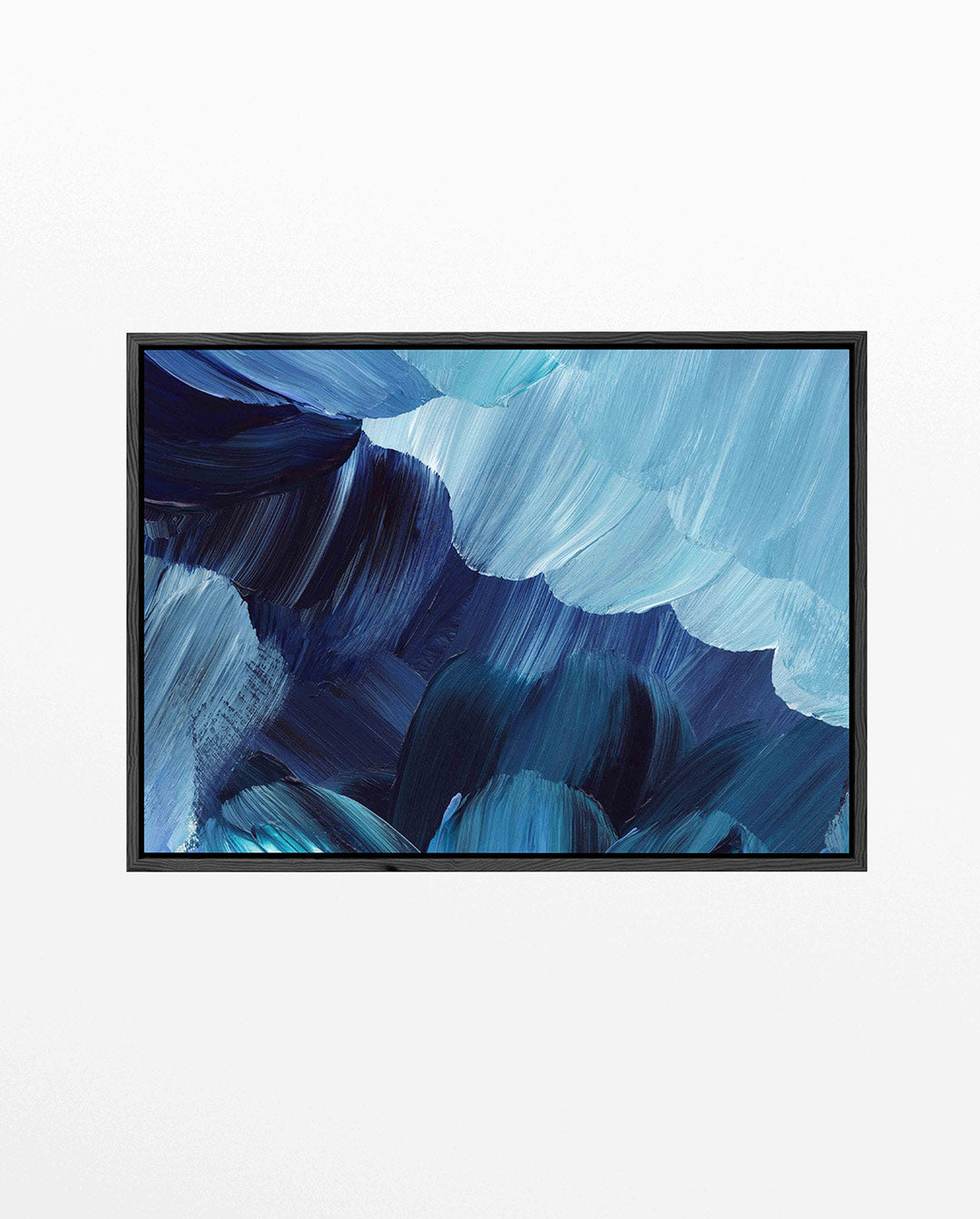 Golvende blauwe vormen Kunstwerk