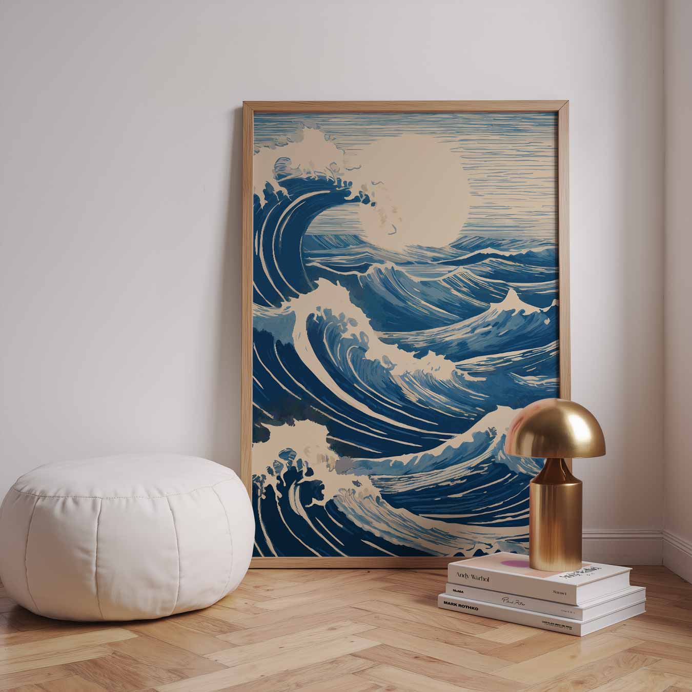 Golvende Oceaankunst Poster-WallArtistic