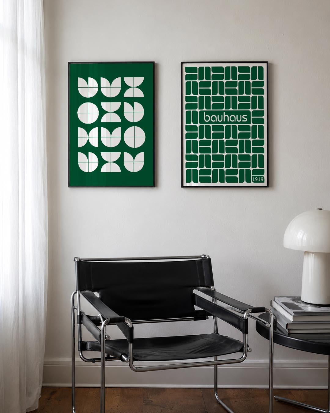 Vormenspel in groen Posterset