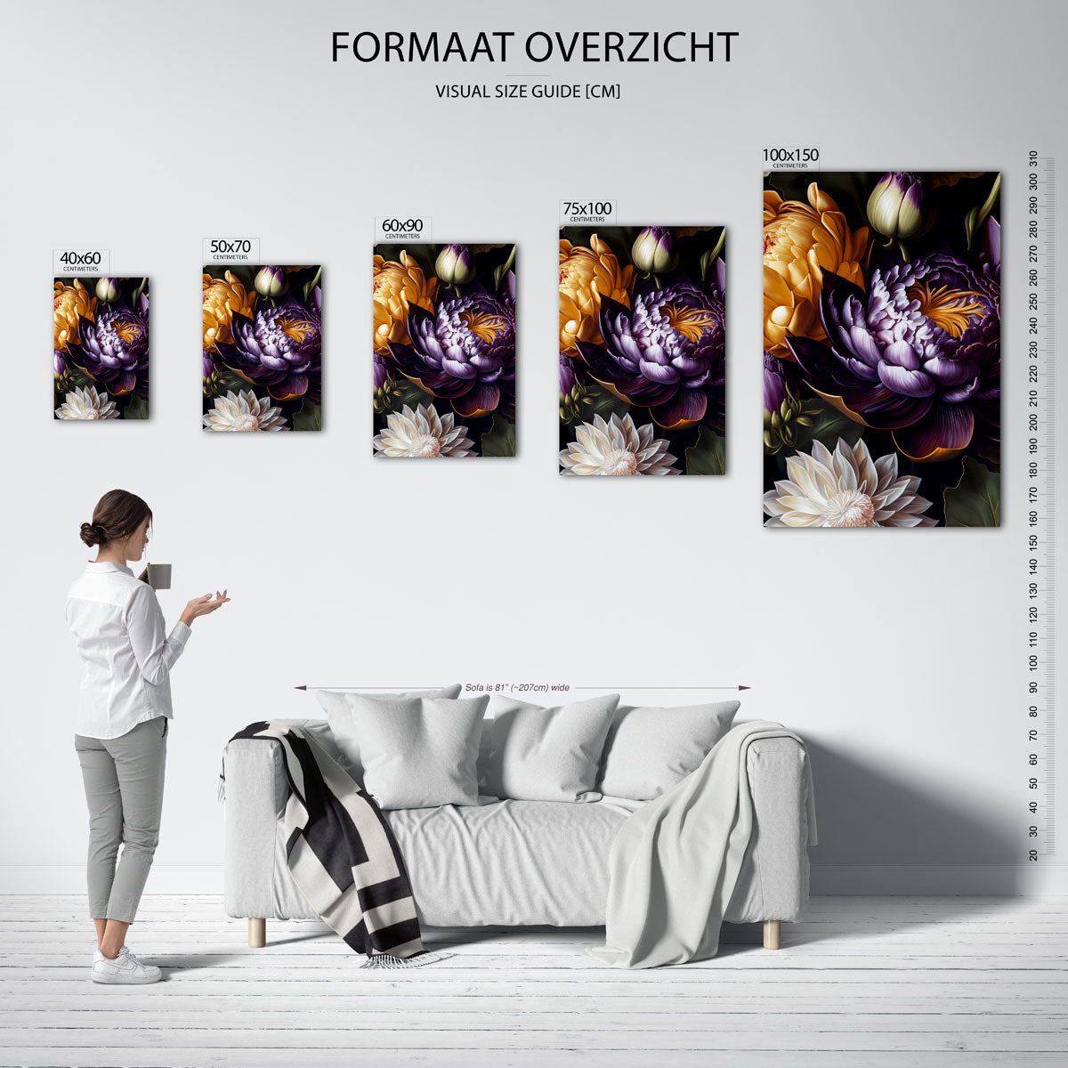 Bloemrijke harmonie Kunstwerk
