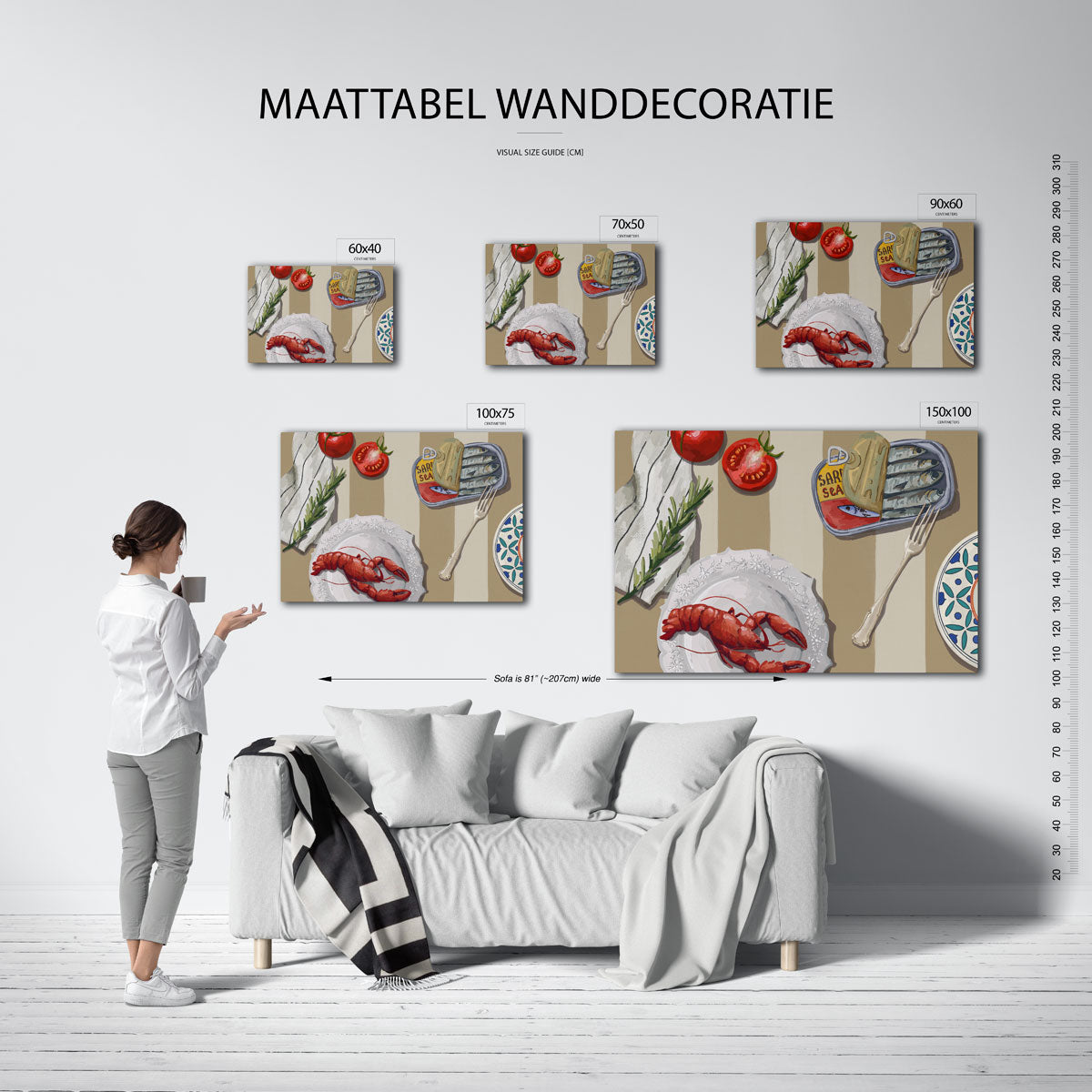Culinaire tafereel Kunstwerk