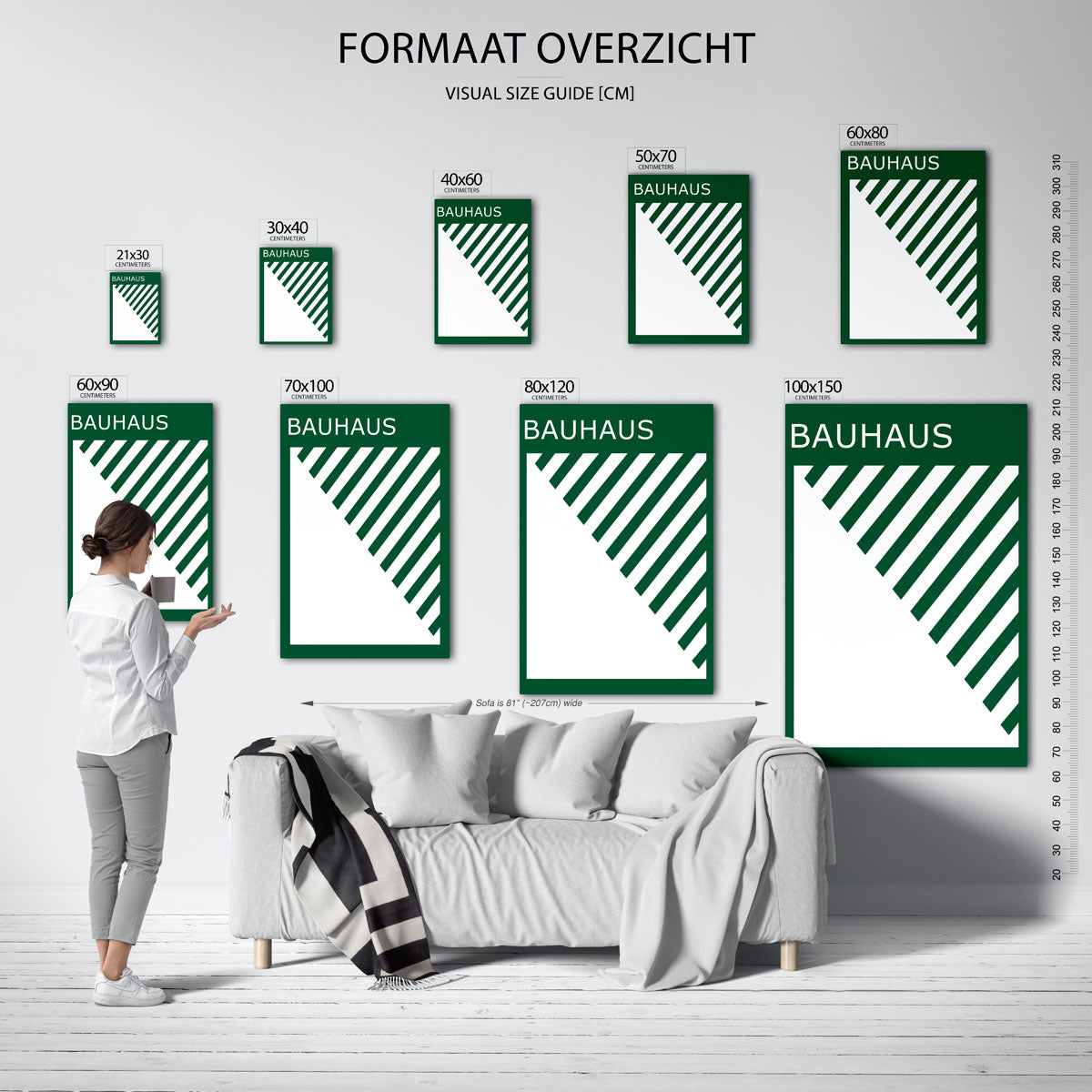 Diagonal lijnen Poster