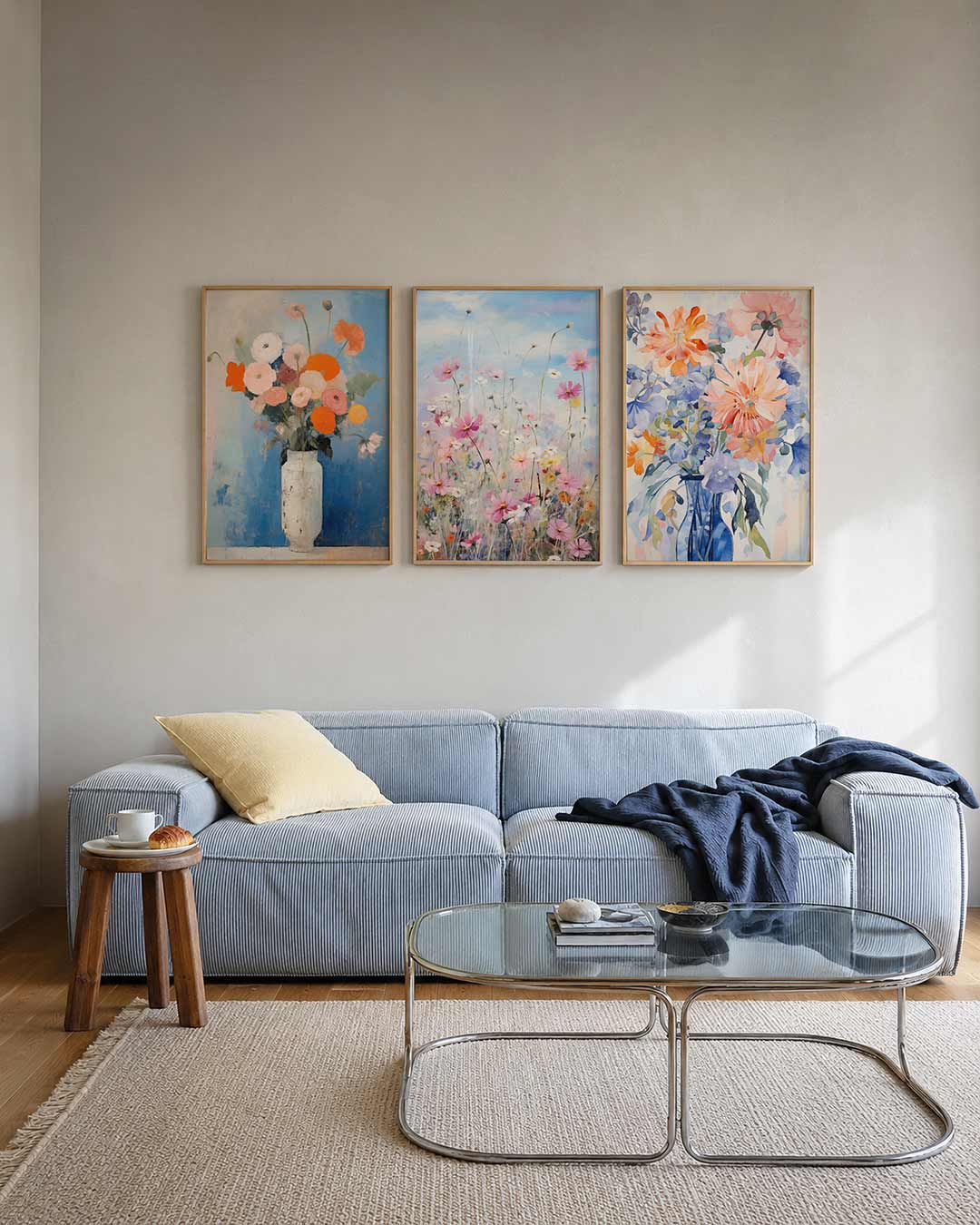 Bloemen en vaas Posterset