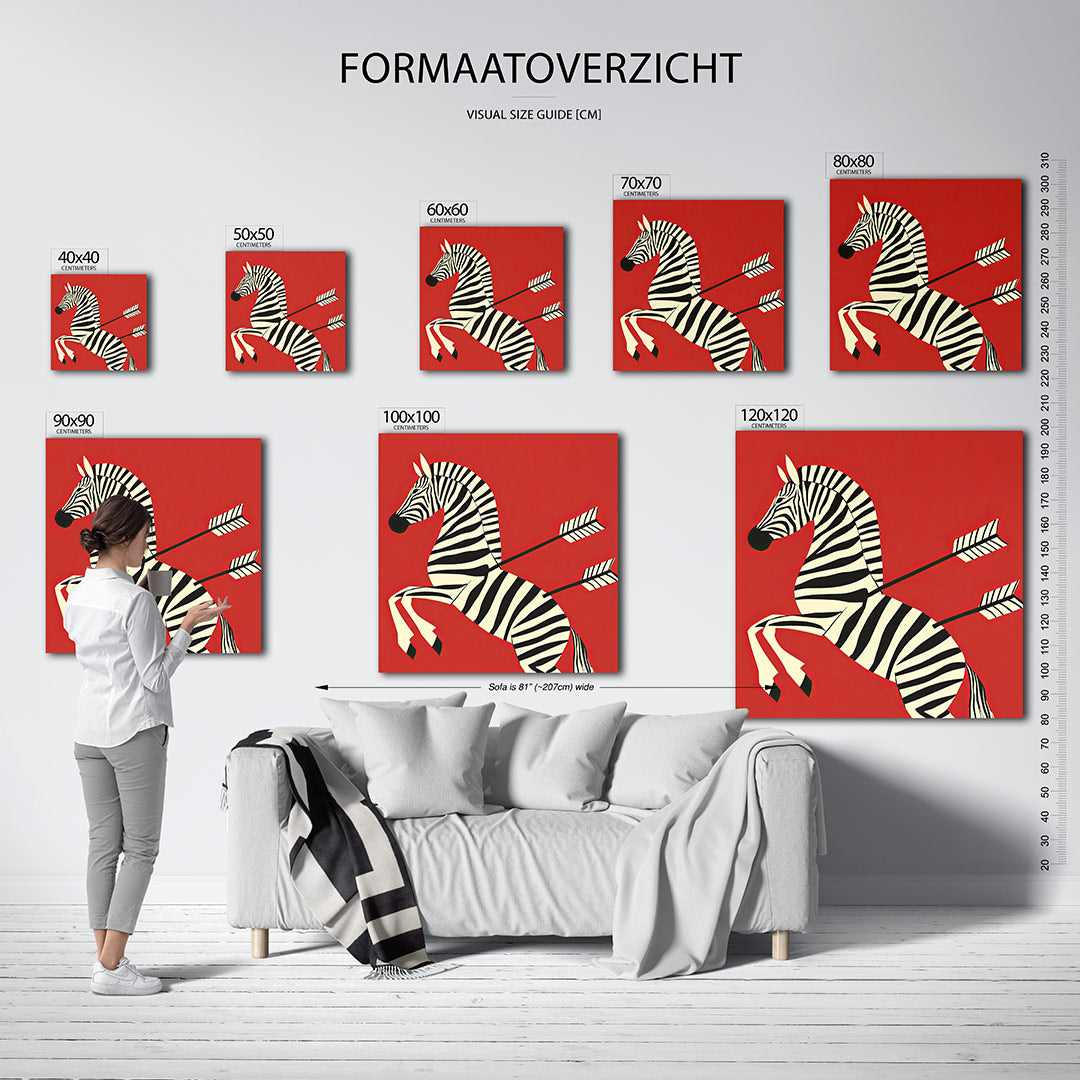 Gestreepte zebra illustratie Kunstwerk