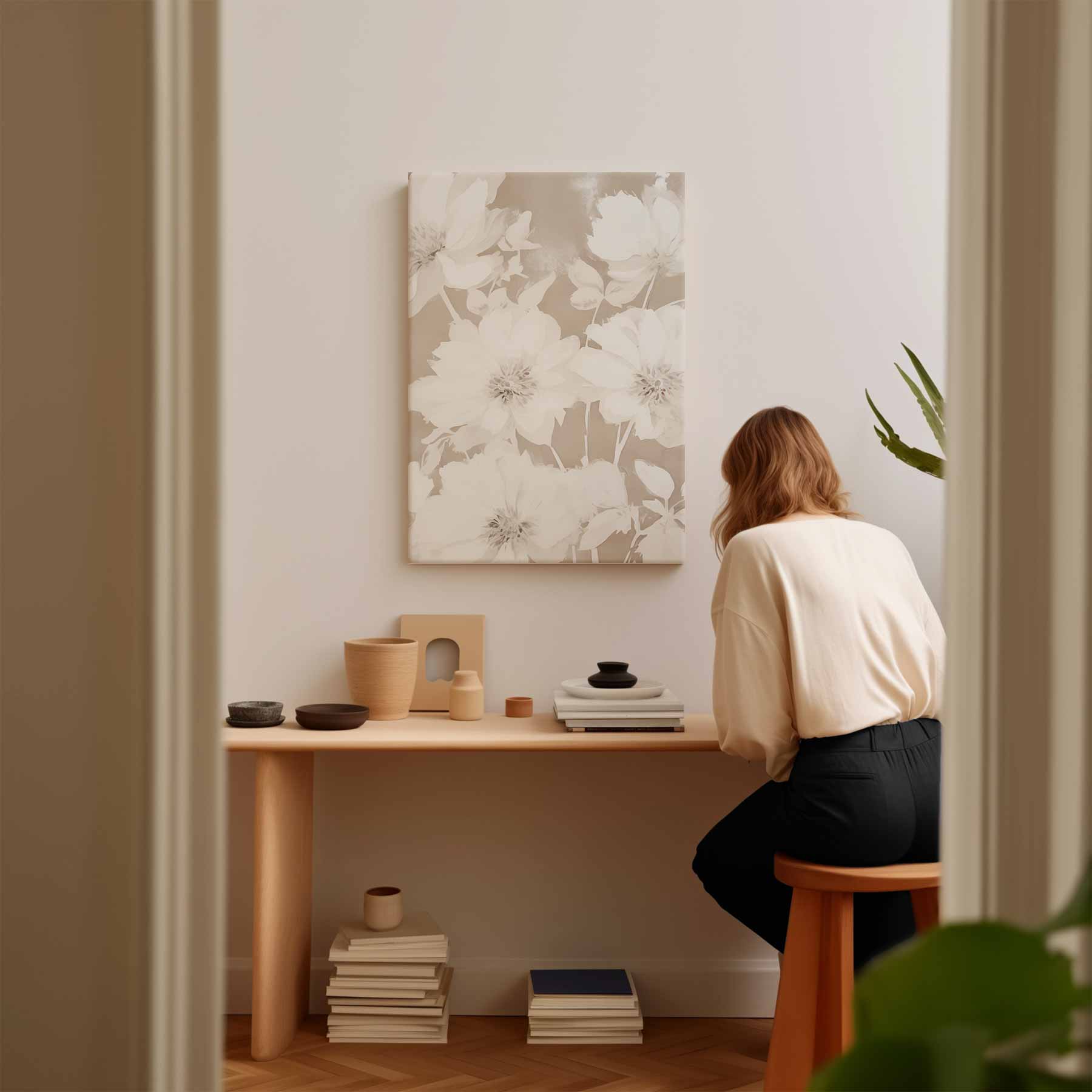 Bloemenpracht in Zachte Tinten Kunstwerk-canvas-dibond-plexiglas-wanddecoratie-WallArtistic