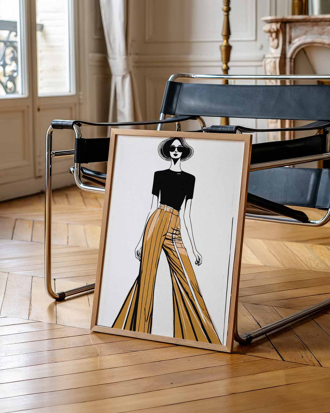 Trendy Fashionista Illustratie Poster-WallArtistic