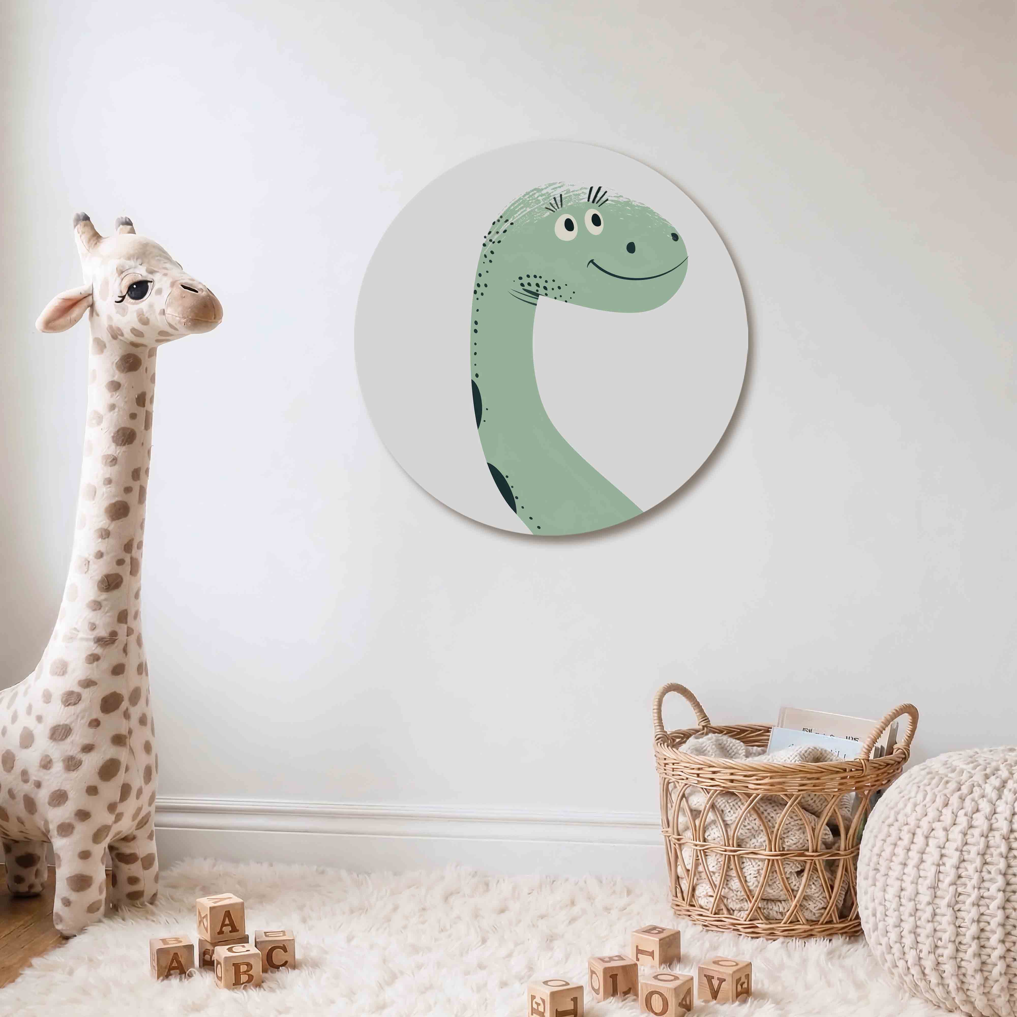 Dinosaurus illustratie Muurcirkel