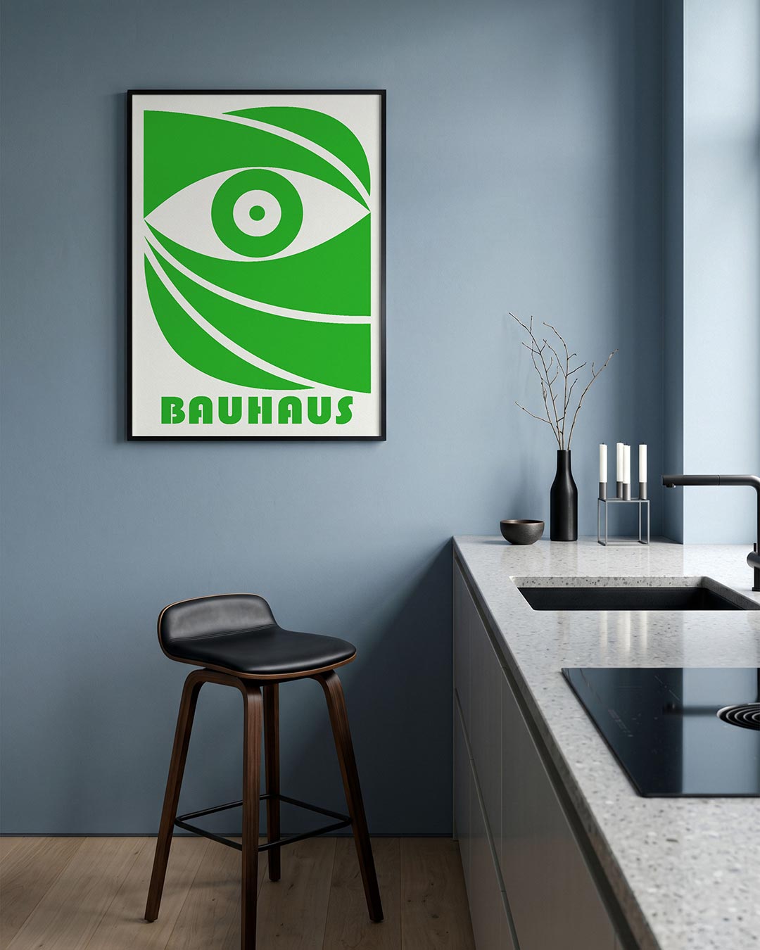 Oogvorm en lijnen Poster