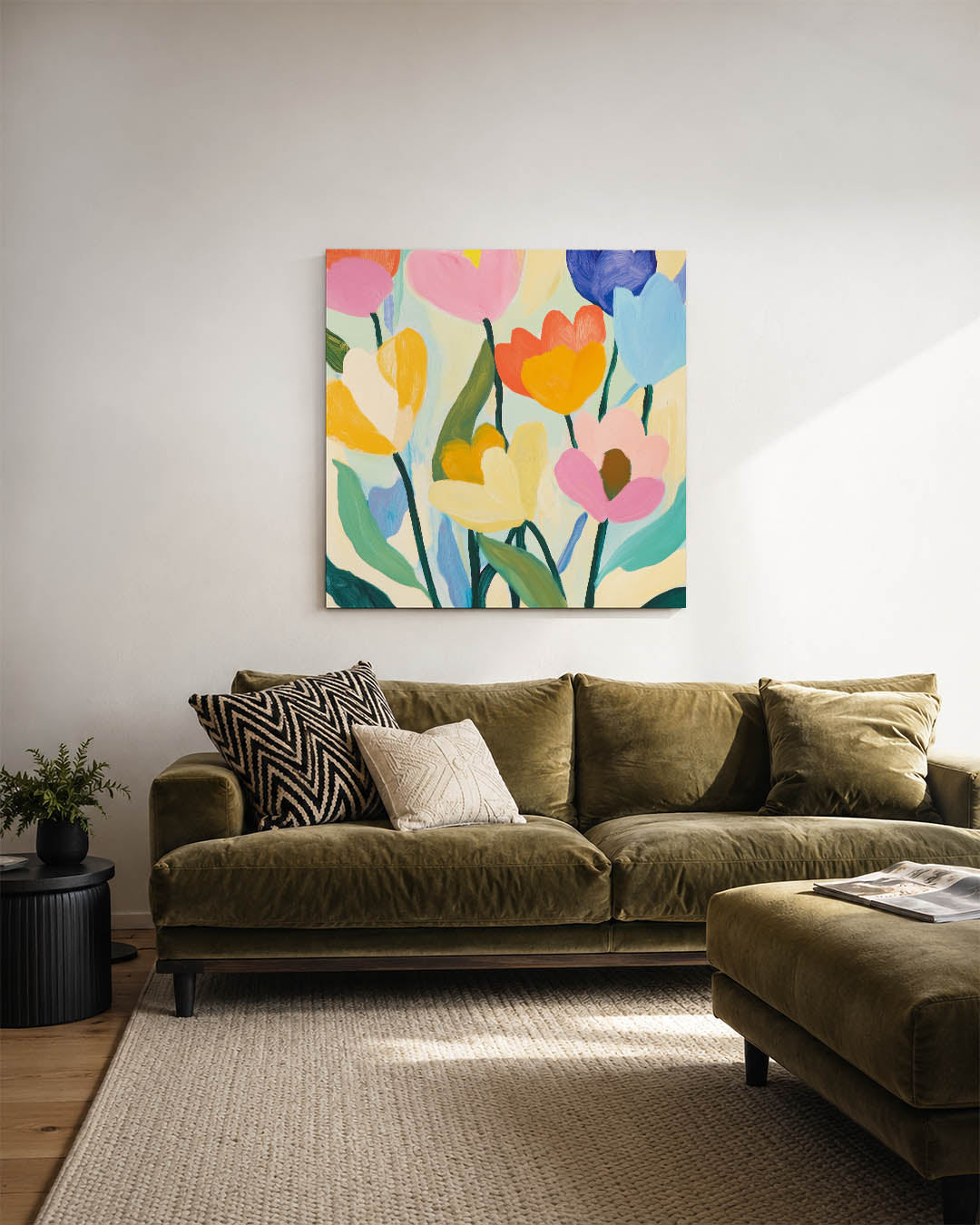 Bloemrijke kleurenpracht Kunstwerk