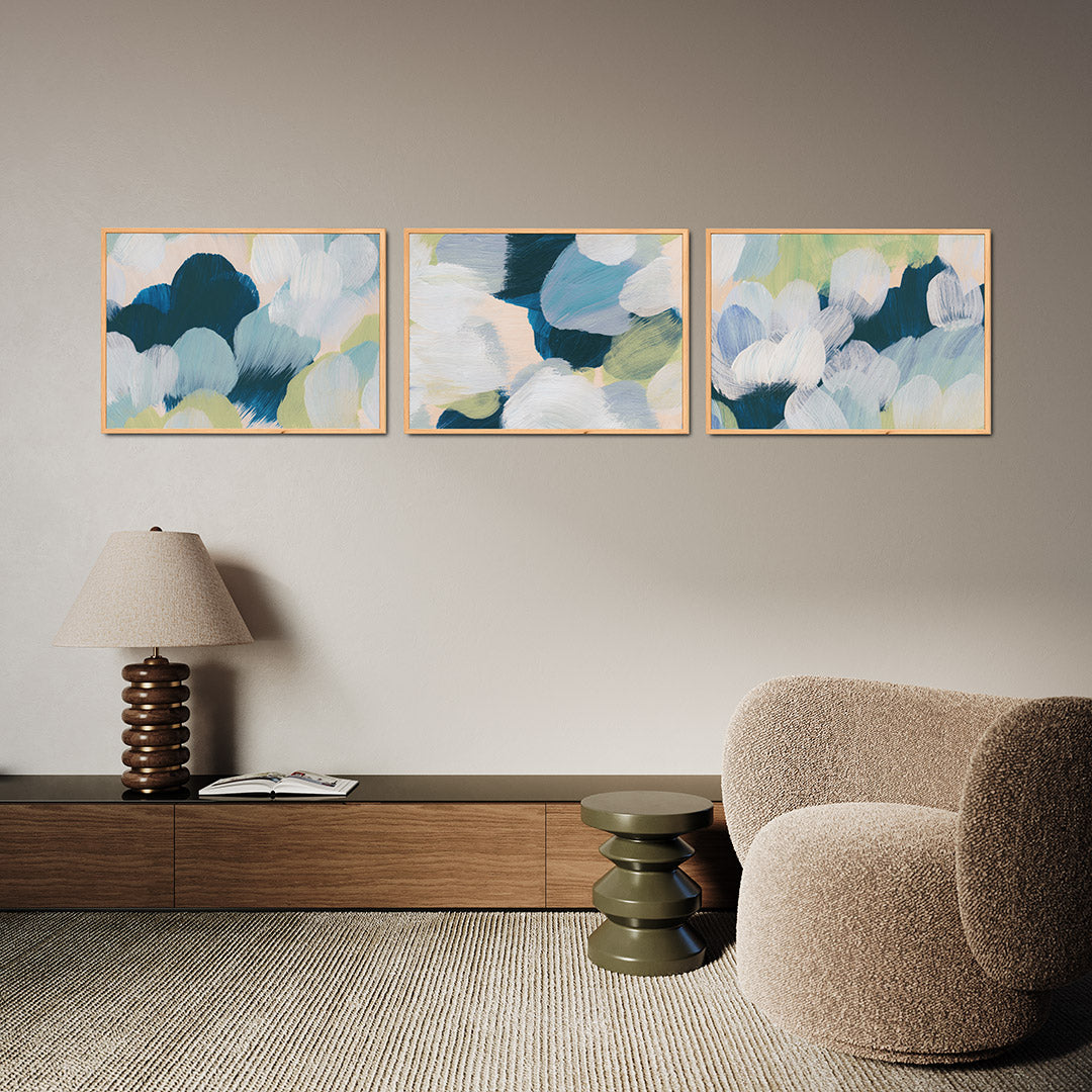 Kleurvlakken en borstelvegen Posterset