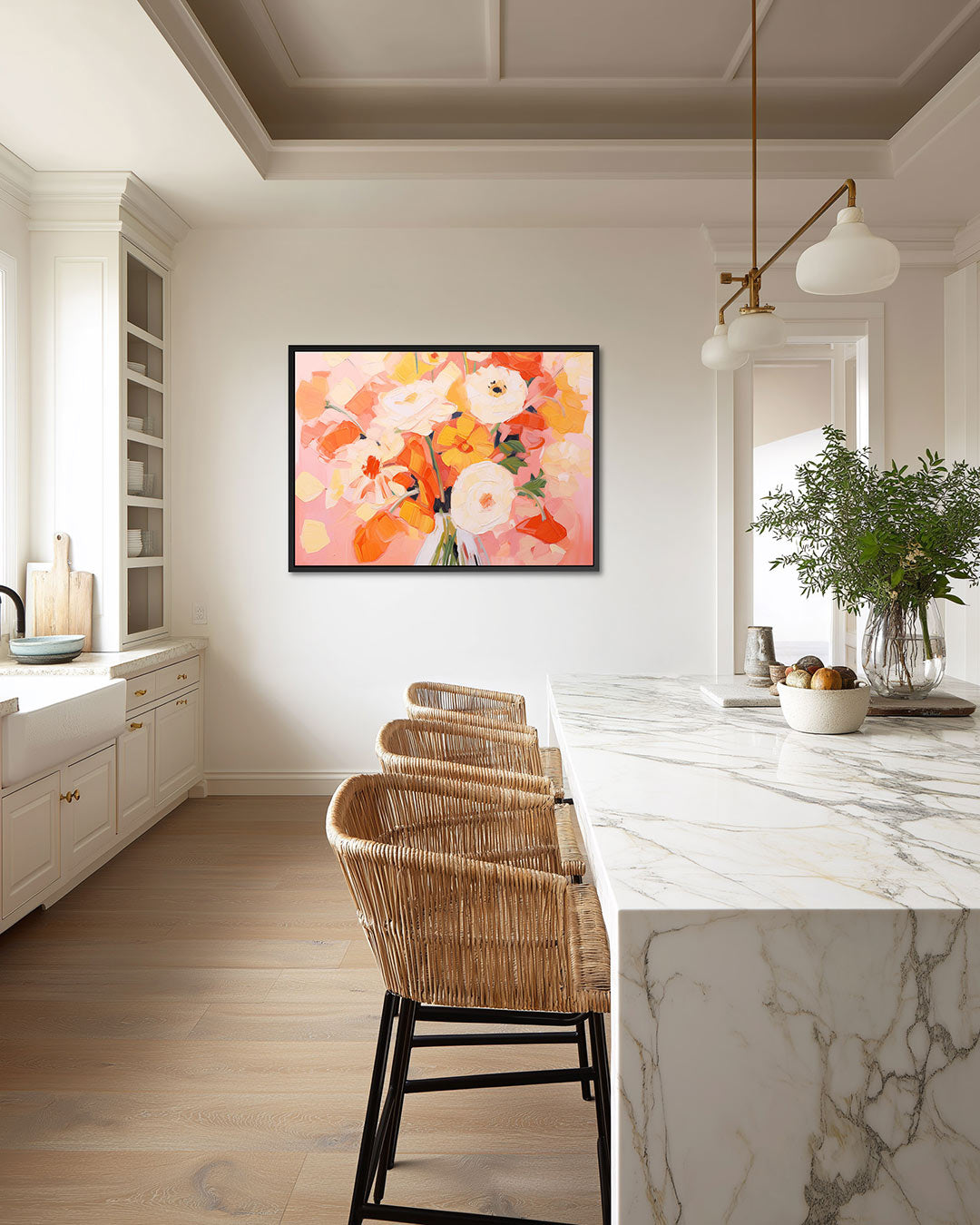 Bloemrijke kleurenexplosie Kunstwerk