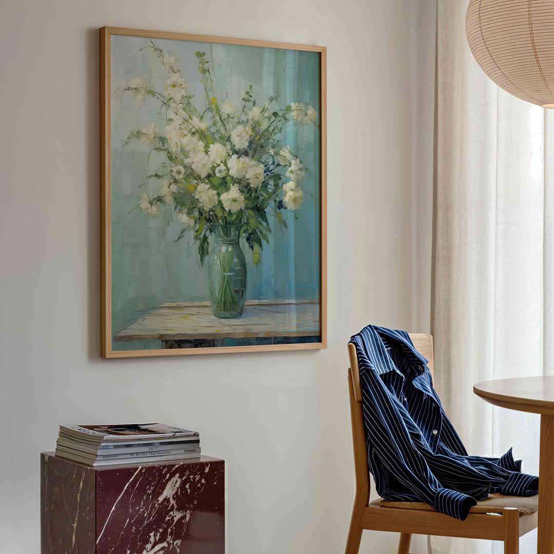 Bloemen in vaas Poster