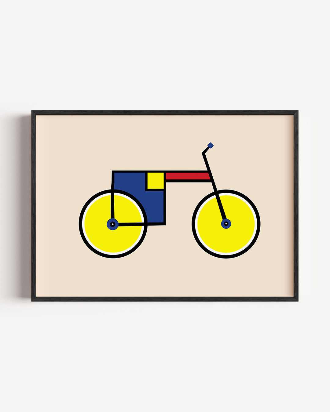 Fiets en kleurvlakken Poster