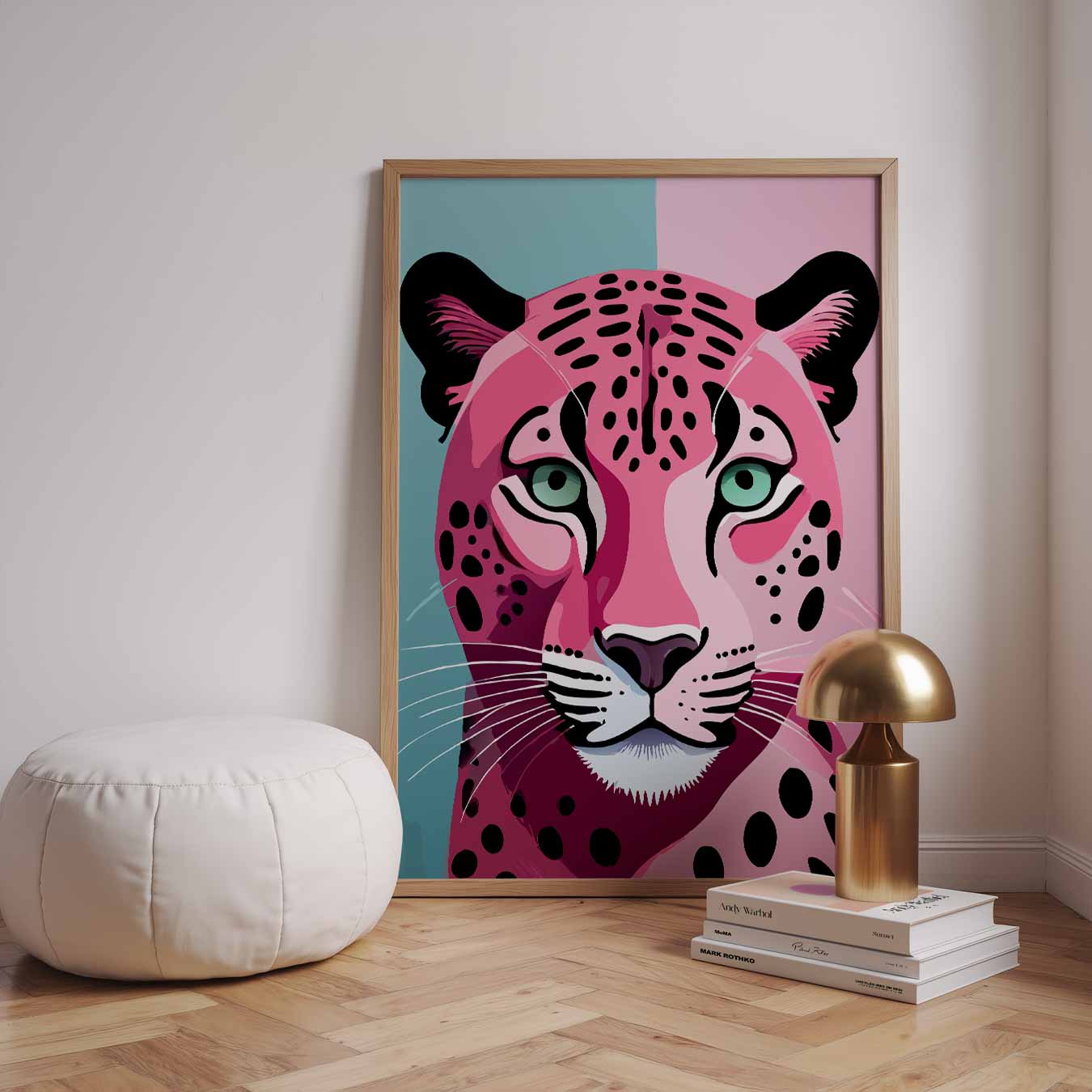 Kleurrijke Luipaard Poster-WallArtistic