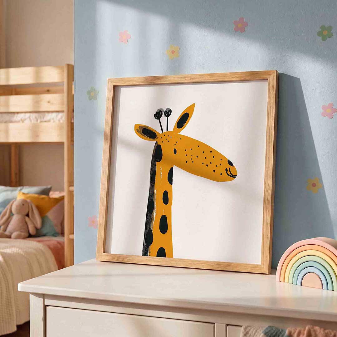 Giraffe illustratie Poster