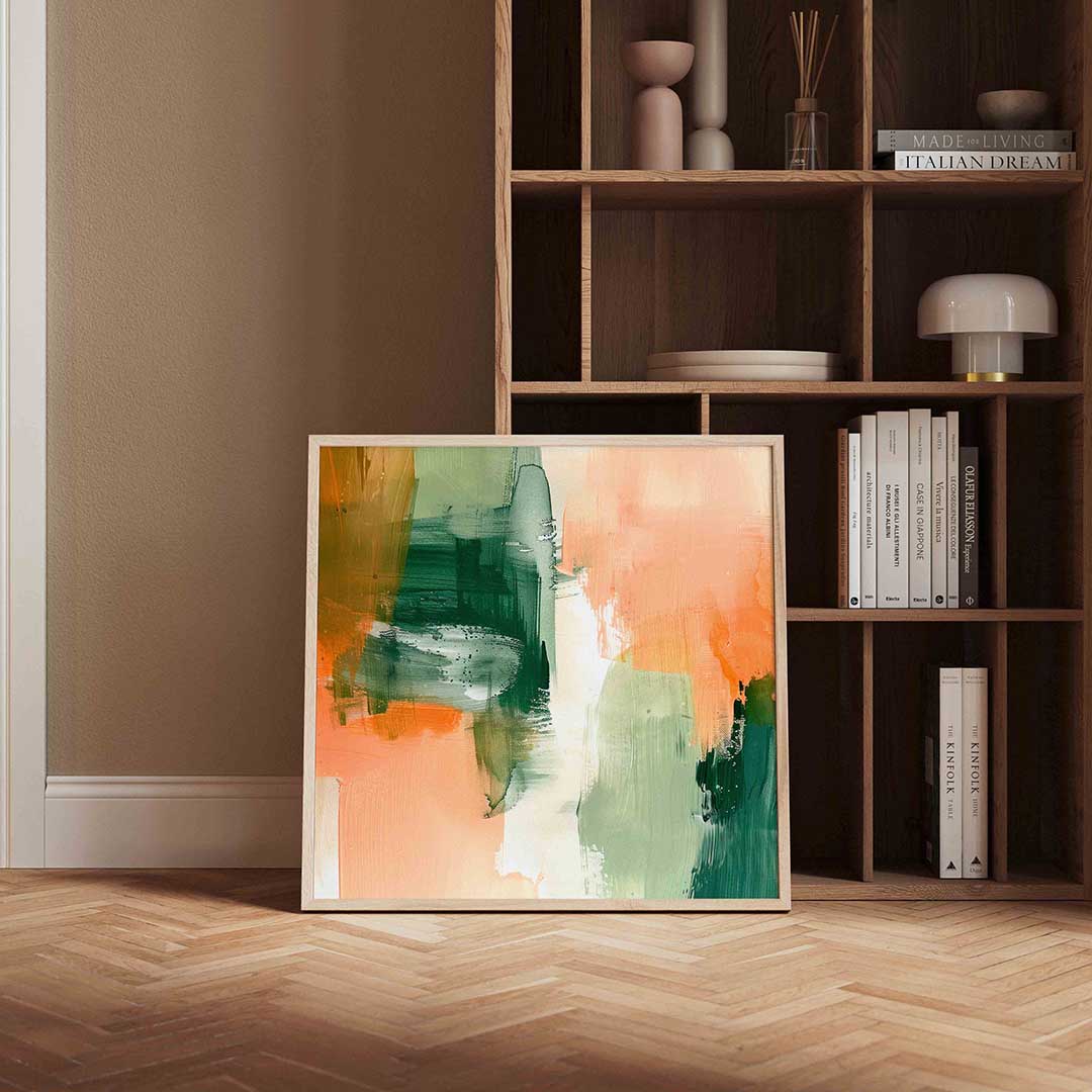 Abstracte penseelstreken Poster