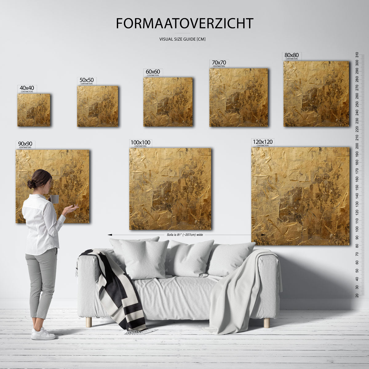 Goudkleurige textuur Poster